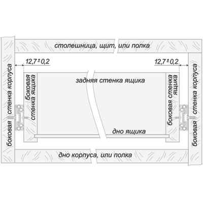 Направляющие шариковые УЗКИЕ  35/500 цинк BOYARD