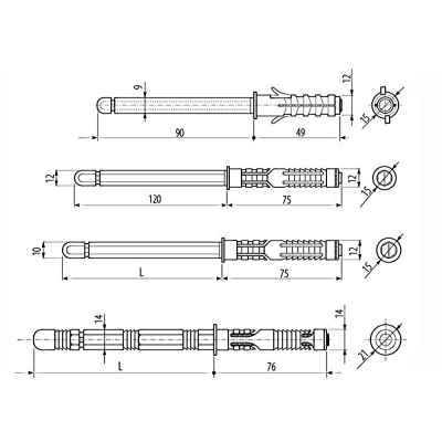 Скрытый менсолодержатель 10*145 PP-NW10*145B