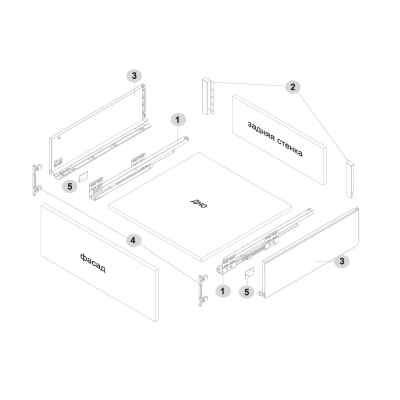 Направляющие для Старт SB20W.1/450 (боковина 167мм прямая) Боярд