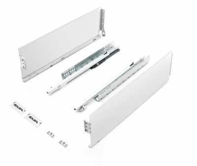 EVA SlightBox комплект ящика L=500мм,  H=150мм, белый, част. выдвижение с доводчиком