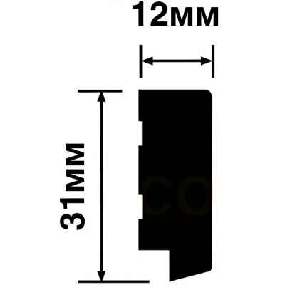 Молдинг финишный HIWOOD 2700*31*12мм LF124B GR24