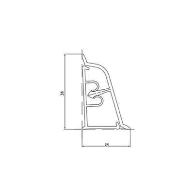 Антрацит плинтус KORNER 3,0м LB-381 -6186